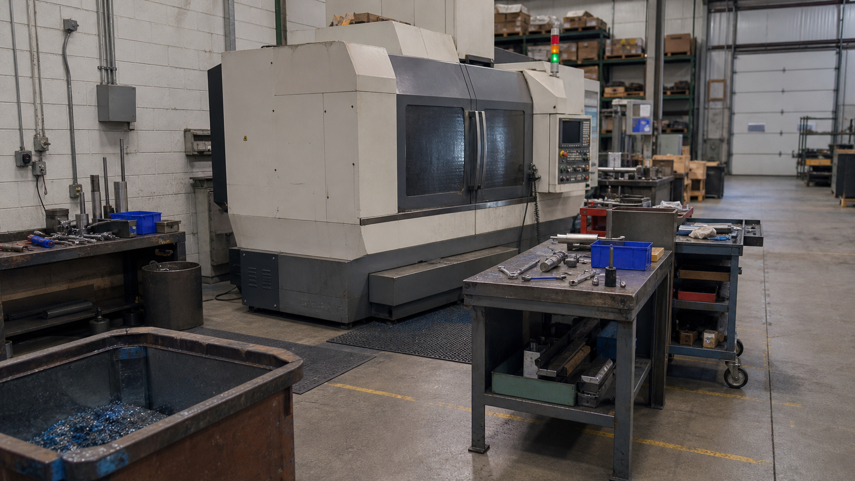 CNC machine shop, before